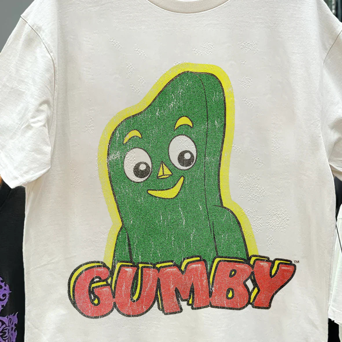 GUMBY 95 PROMO VINTAGE WASHED WHITE T-SHIRT