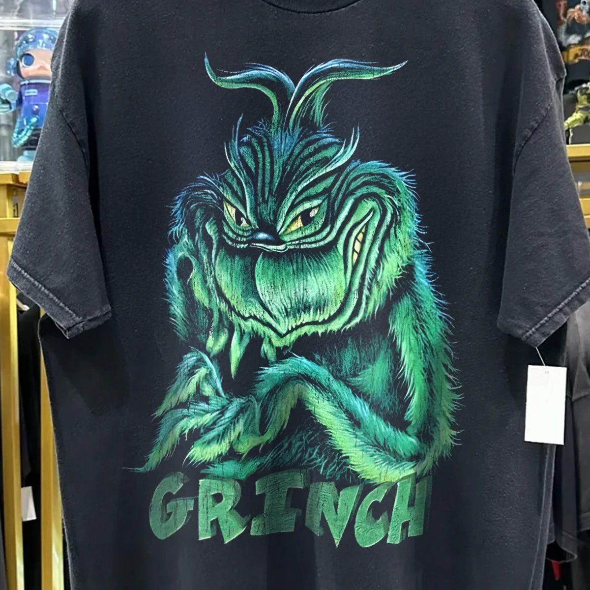 GRINCH 'WHOVILLE'S WORST' RARE WASHED BLACK T-SHIRT