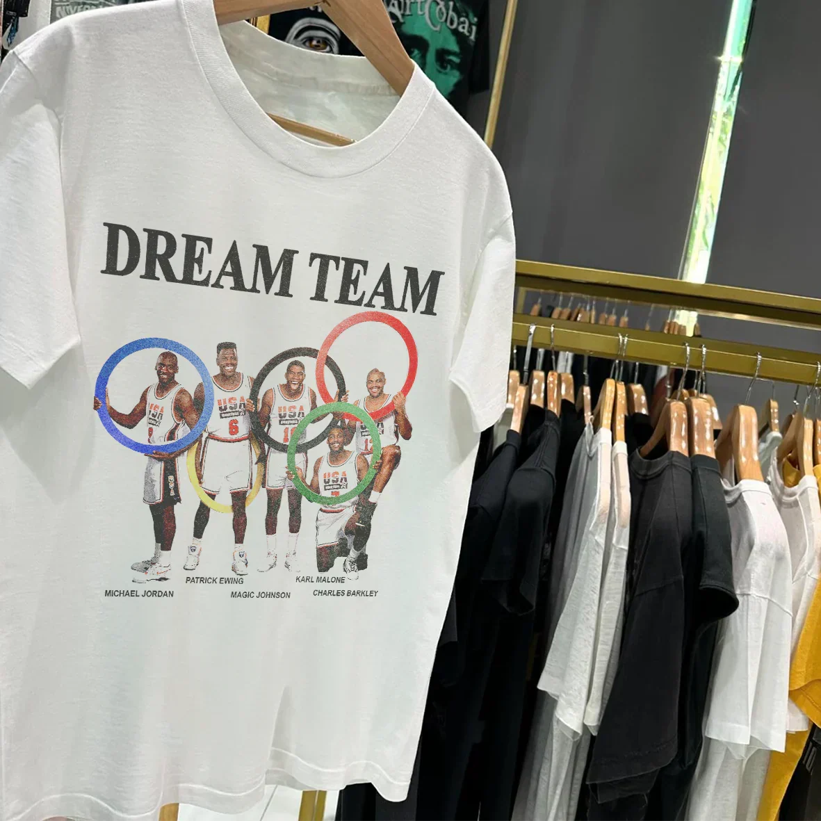 DREAM TEAM 90'S GRAIL VINTAGE WASHED WHITE T-SHIRT